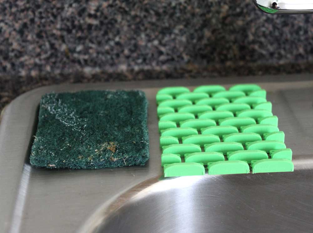 3d printing sink scrubber sink flexible sponge spring green comparison nylon