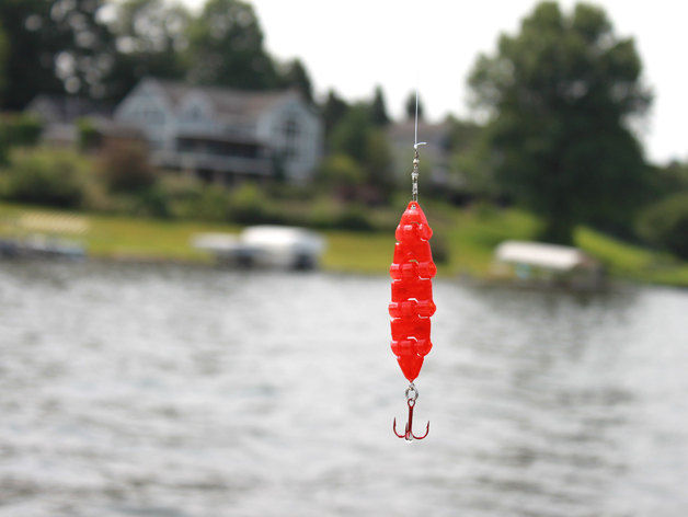 3d print fishing lure outdoor bait red design