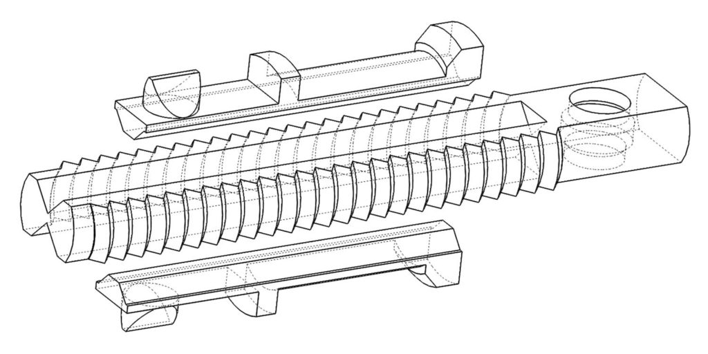 3d printing industrial design clamp tool thread geometry diagram concept
