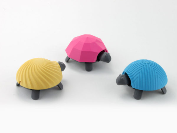 squishy turtles family 3d print animal toy child shell pattern design