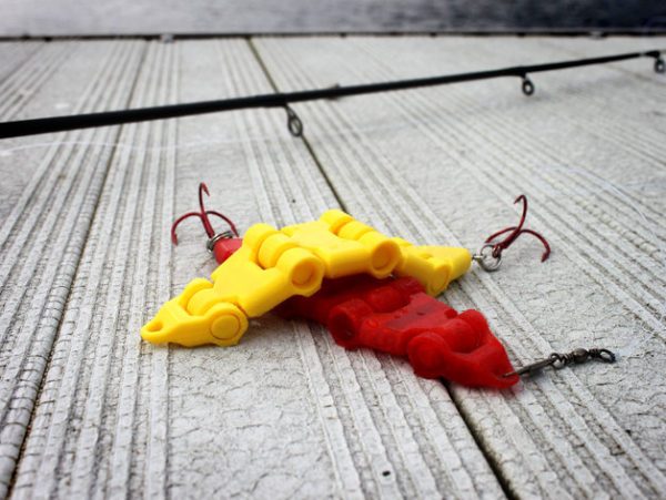 fishing lure swimbait outdoor 3d print design flexible hinge articulated