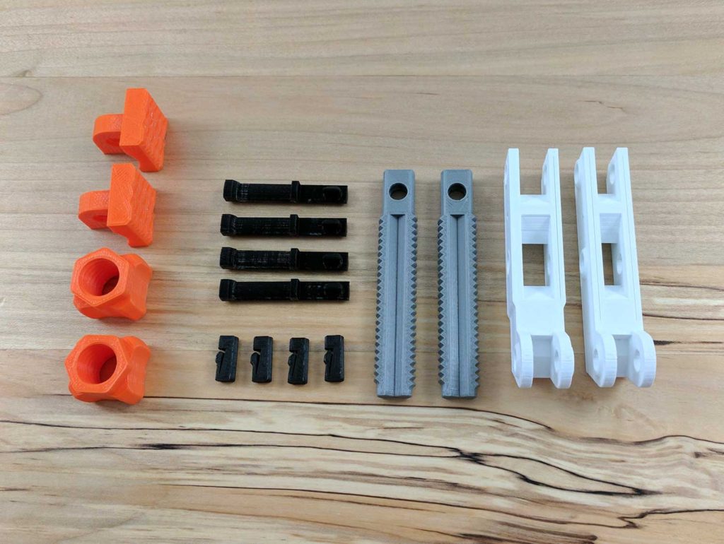 3d printed clamp industrial design exploded threads hinge disassembled parts