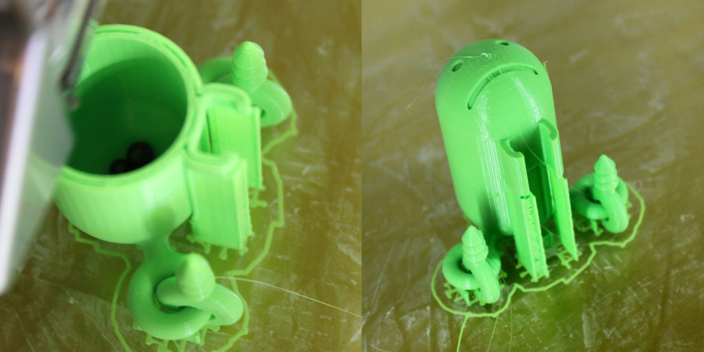 3d print fishing lure outdoor bait sad frog topwater popper hollow print bed green weights