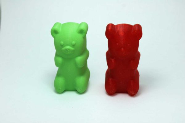 3d print gummy bear design toy figure sculpture green red